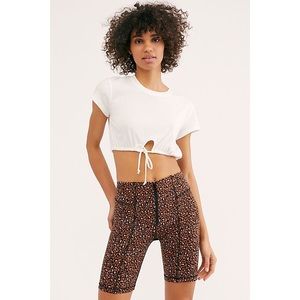 Free People Pants - Free People Lucky Strike Leopard Biker Shorts Free People Pants - Free People Lucky Strike Leopard Biker Shorts